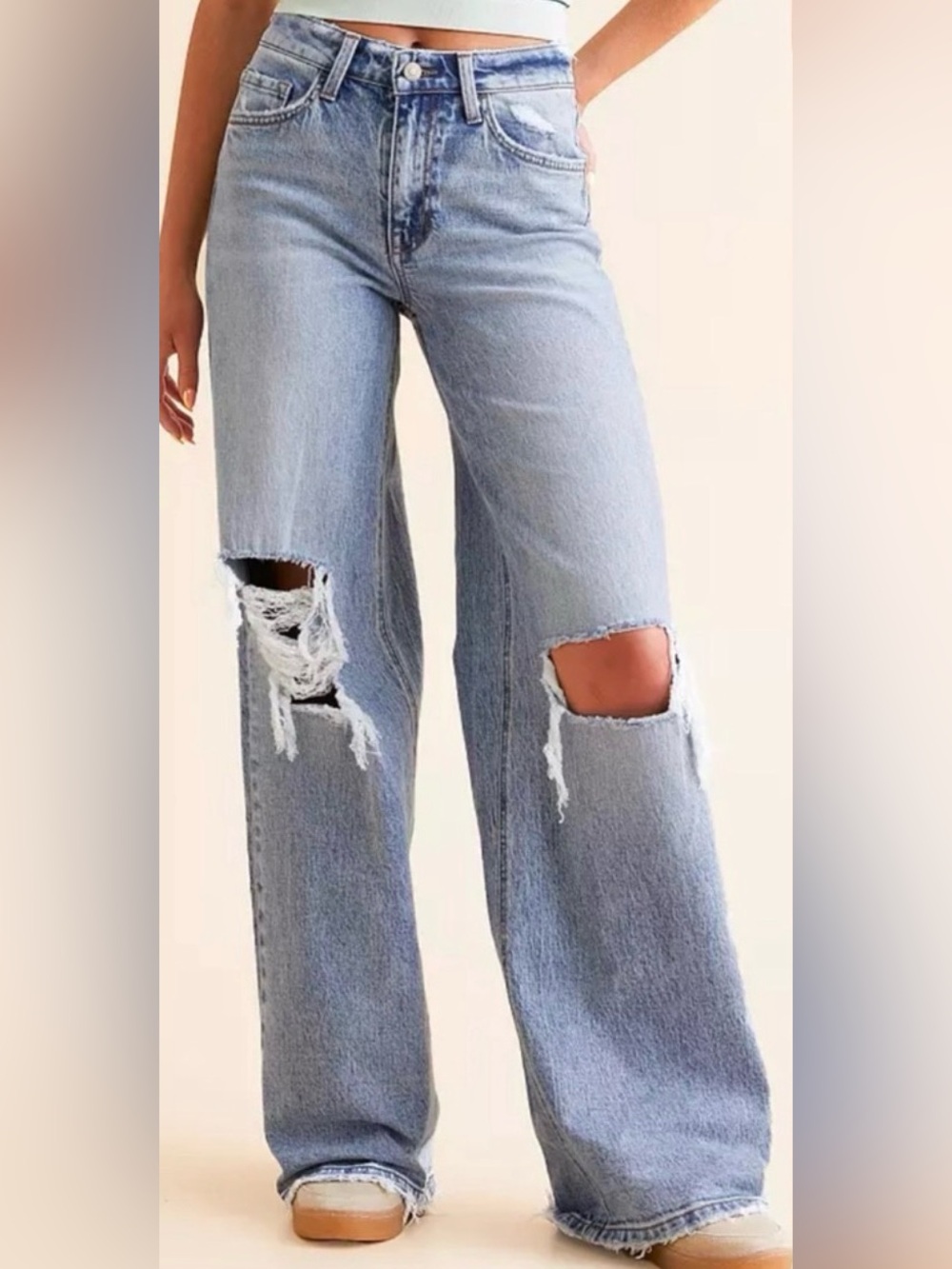 . Buckle Flying Monkey Icon High Rise Light/Medium Wide Leg Jeans Size 22